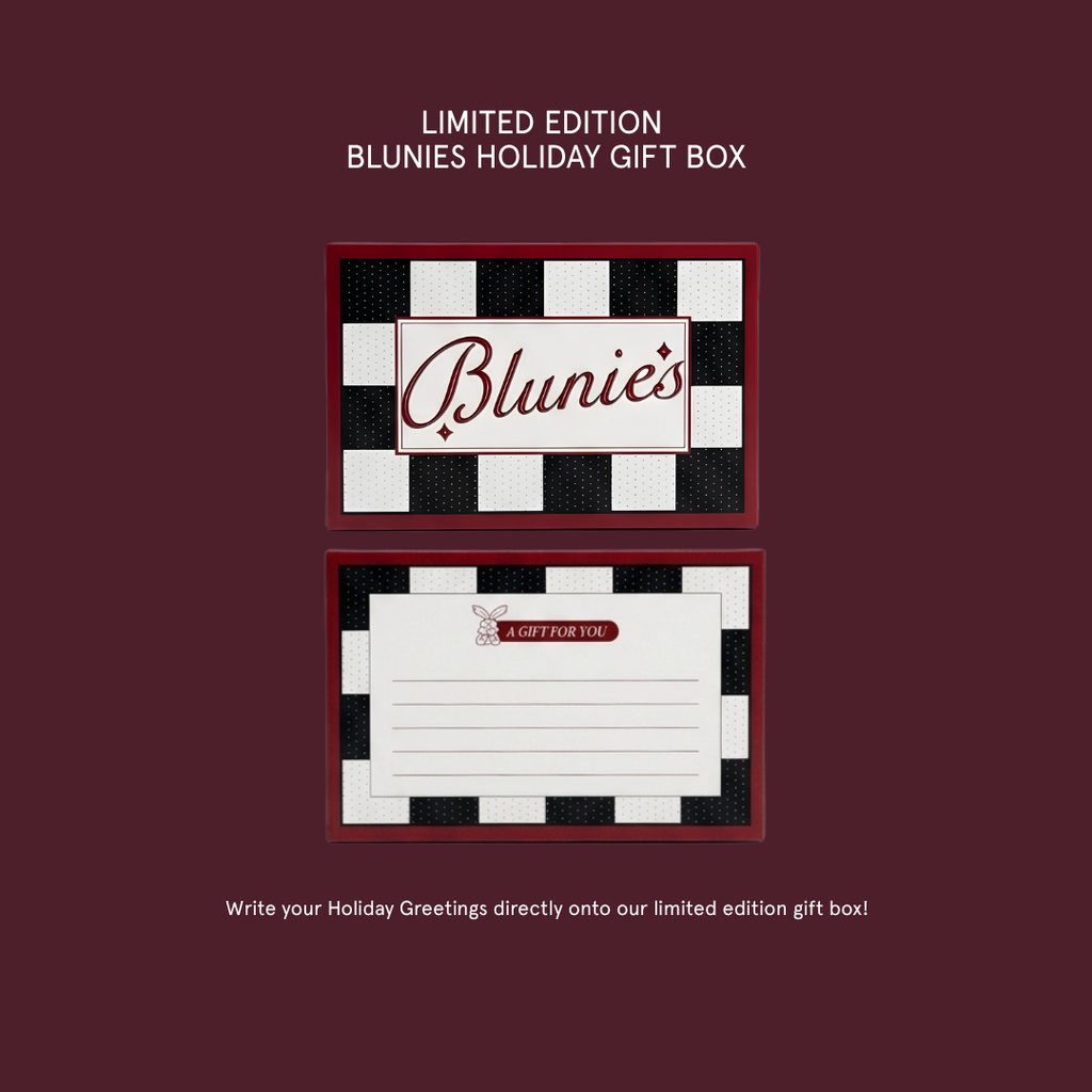 Blunies Holiday Gift Set (1 x Fresh Mint & Pear, 1 x Fresh Jill & Aloe Vera, 1 Holiday Silk Pouch)