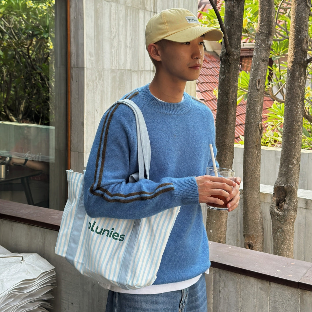 Classic Striped Blue Tote