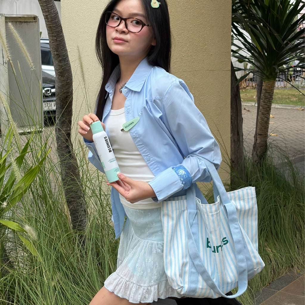 Classic Striped Blue Tote