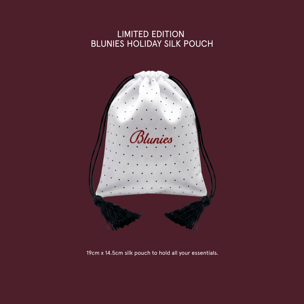 Blunies Holiday Gift Set (1 x Fresh Mint & Pear, 1 x Fresh Jill & Aloe Vera, 1 Holiday Silk Pouch)
