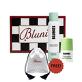 Blunies Holiday Gift Set (1 x Fresh Mint & Pear, 1 x Fresh Jill & Aloe Vera, 1 Holiday Silk Pouch)